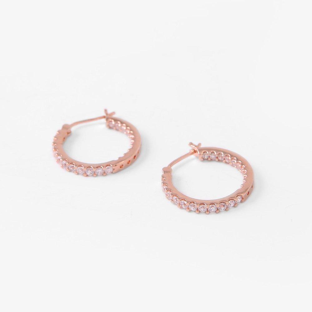 [Judy And Paul] Azuh White Crystal Ring Earrings E51160