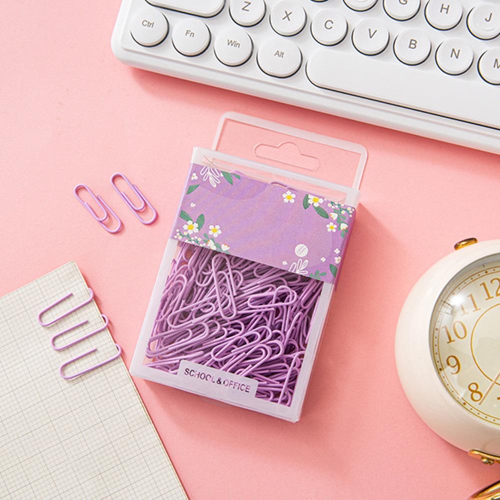 70 Pcs Vibrant Color Small Paper Clips 50mm Length Portable Paper Clips Office Paper Clips Papers