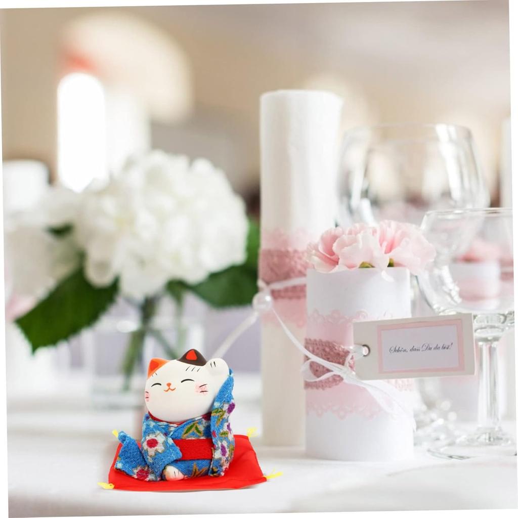 Интерьер Увеличивает Хороший Бизнес Фэн Левый Манеки-неко (Lucky Cat) Фигурка, Украшение, Удача, Успех, Процветание, Фэн-шуй,