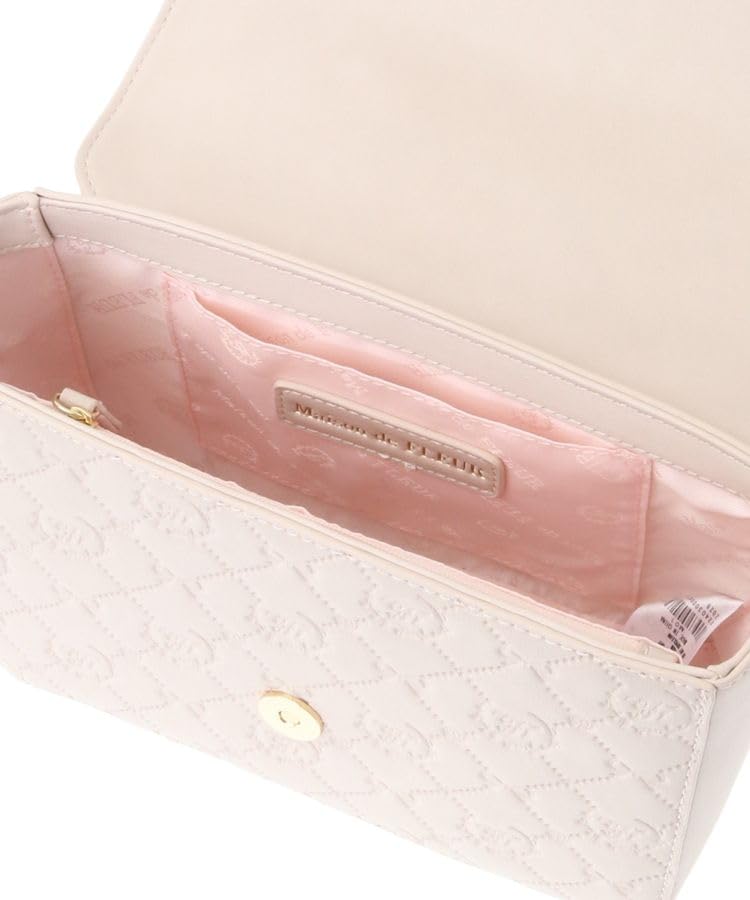De Apparel Monogram Flap Shoulder Bag for Pink [Maison Fleur] Women,