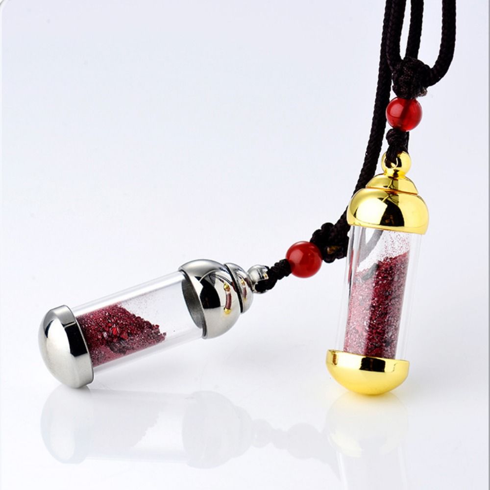 Glass Perfume Jars Cremation Pet Openable Glass Wishing Bottle Memorial Ash Bottle Vial Necklace