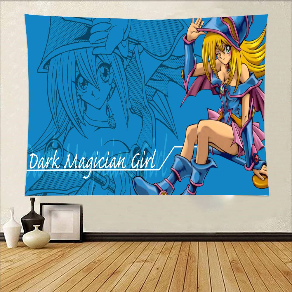 Yu Gi Oh Dark Magician Girl Tapestry Wall Hanging Printed Polyester Tapestry INS Decoration Wall Decor