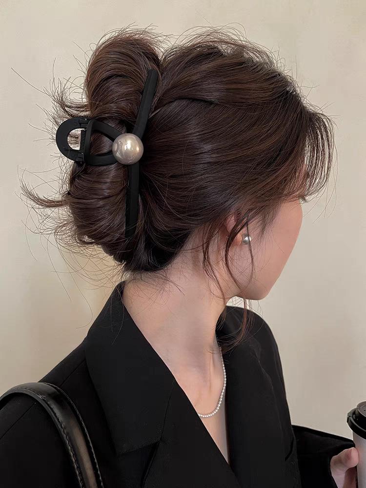 Корейская ретро большая заколка-краб для густых волос - Заколка-краб для волос высокого класса для прически пучок 2025