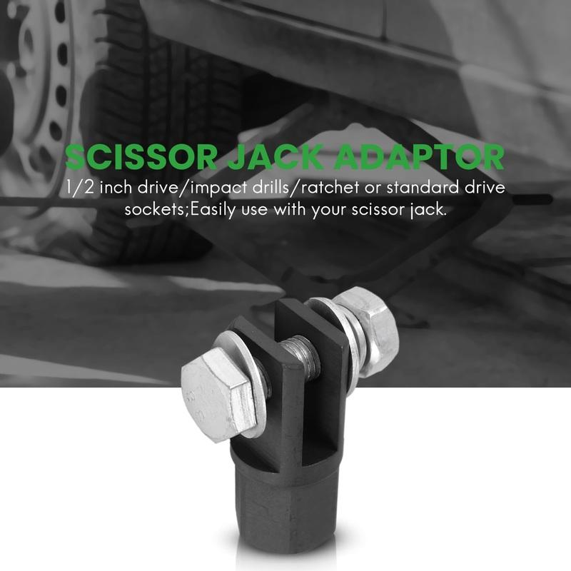Scissor Jack Adaptor 1/2 Inch For Use With 1/2 Inch Drive Or Impact Wrench Tools IJA001-A87Q