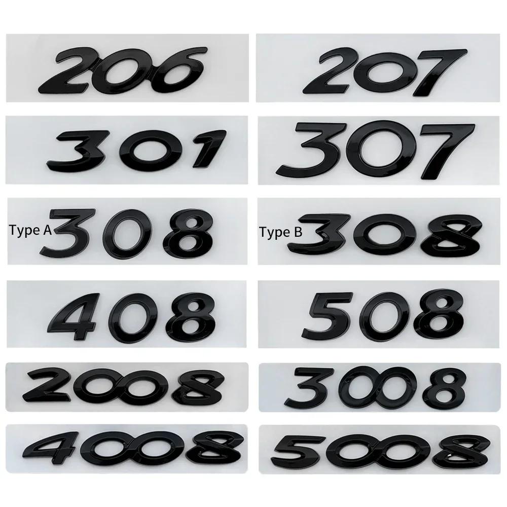 2026 Hot Car Sticker For Peugeot Rear Boot Trunk Tailgate Emblem Badge ABS Car Sticker Decals 206 207 301 307 308 408 508 2008 3