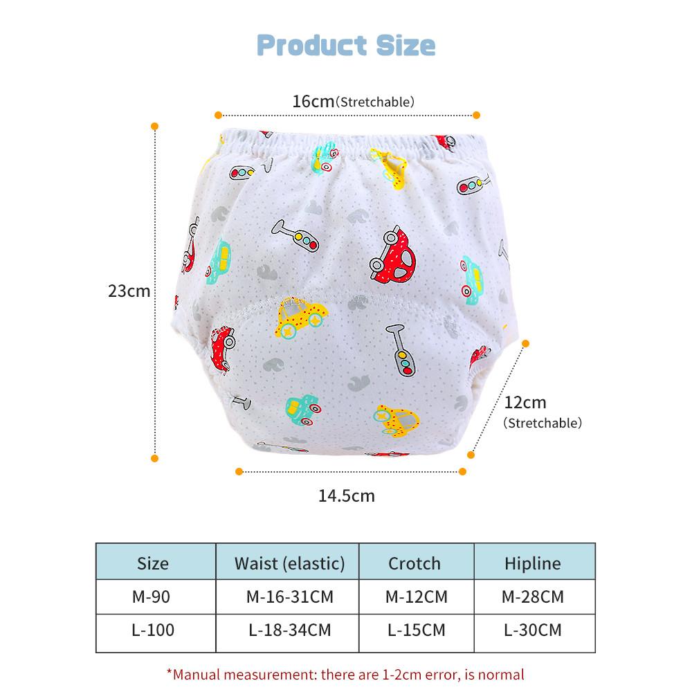 4Pcs BoysCotton Diaper Nappies Pants Reusable Washable Baby Diapers