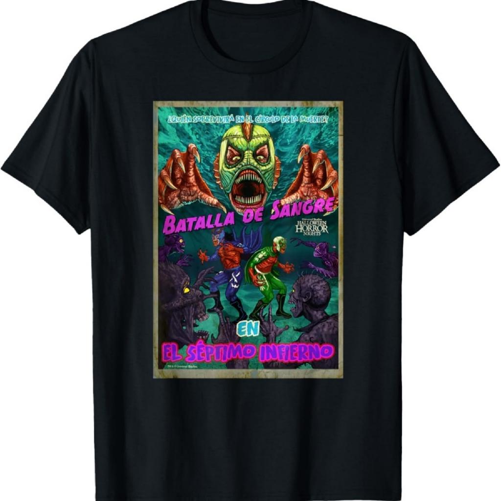 Универсальная футболка на Хэллоуин 'Ночи Ужасов' с монстрами 'Кровавая Битва'
