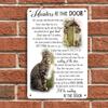 1 piece of cat-themed tin plaque, pet cat souvenir, cat-themed decorative painting, home wall decoration, pet keepsake gift, 2D