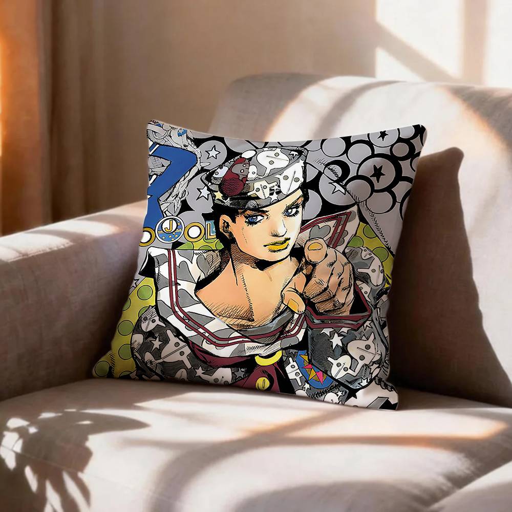 Anime Fanart JJosuke HHigashikata Pillow Case Pattern Printed Pillowcase For Living Room Sofa Cushion Cover