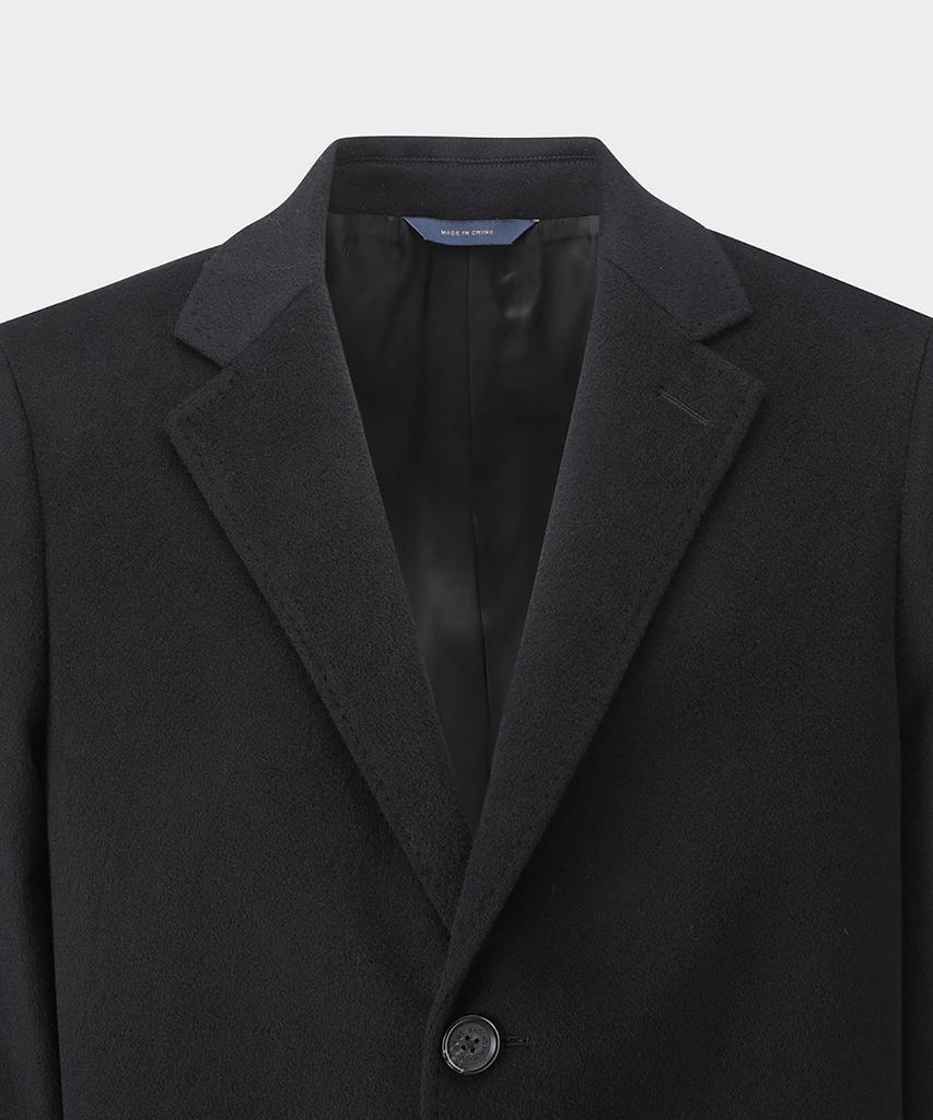 Brooks Brothers Classic Town Coat (Black) (Bbcsmf2194Uew)