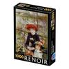 D-Toys 1000-piece Jigsaw Puzzle, 66909-RE01, Auguste Renoir: Two Sisters On the Terrace, 47 X 68 Cm
