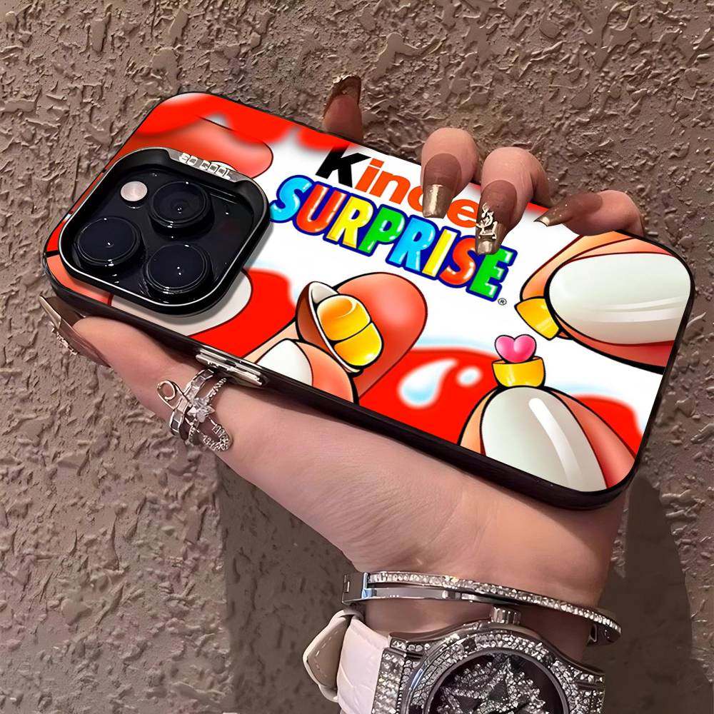 Чехол-футляр Trolly Egg KINDER JOY с сюрпризом для IPhone 17 16 15 14 13 12 11 Pro MAX Матовый Ударопрочный Задняя крышка Противоударный Матовый чехол
