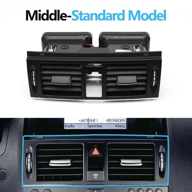 LHD RHD W204 Console Air Conditioner AC Vent Grille Assembly For Mercedes Benz C Class C180 C200 220 230 260 C300 350 2007-2011