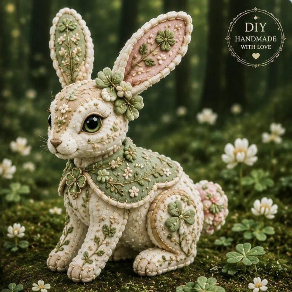 Floral Fabrics DIY Sewing Kit Creative Design Animal Toy Craft Fabric Sewing Kit  For Craft Lover