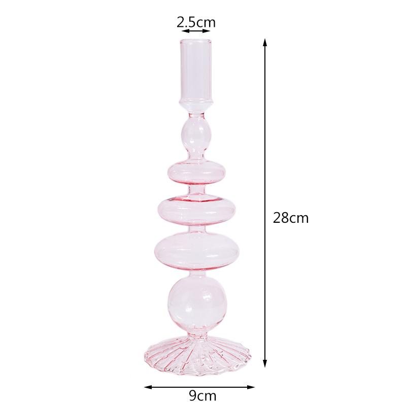Скандинавские стеклянные подсвечники для вечеринки, стеклянная ваза, украшение для дома, подсвечник на день рождения, подсвечник, воск, Portavelas Decor