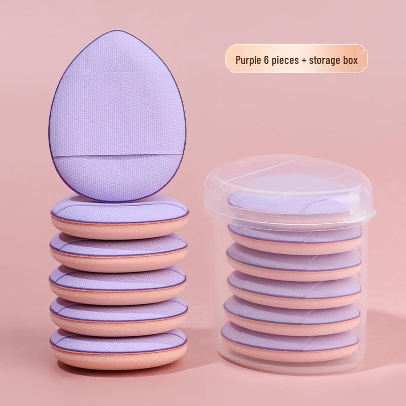 Mini Pink Finger Powder Puff: Dual-Use Air Cushion Makeup Sponge for Wet & Dry Application Without Absorbing Foundation