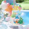 Mermaid Tail Happy Birthday Cake Topper Little Mermaid Party 1-10 Number Cupcake Toppers Girls Birthday Baby Shower Party Decor