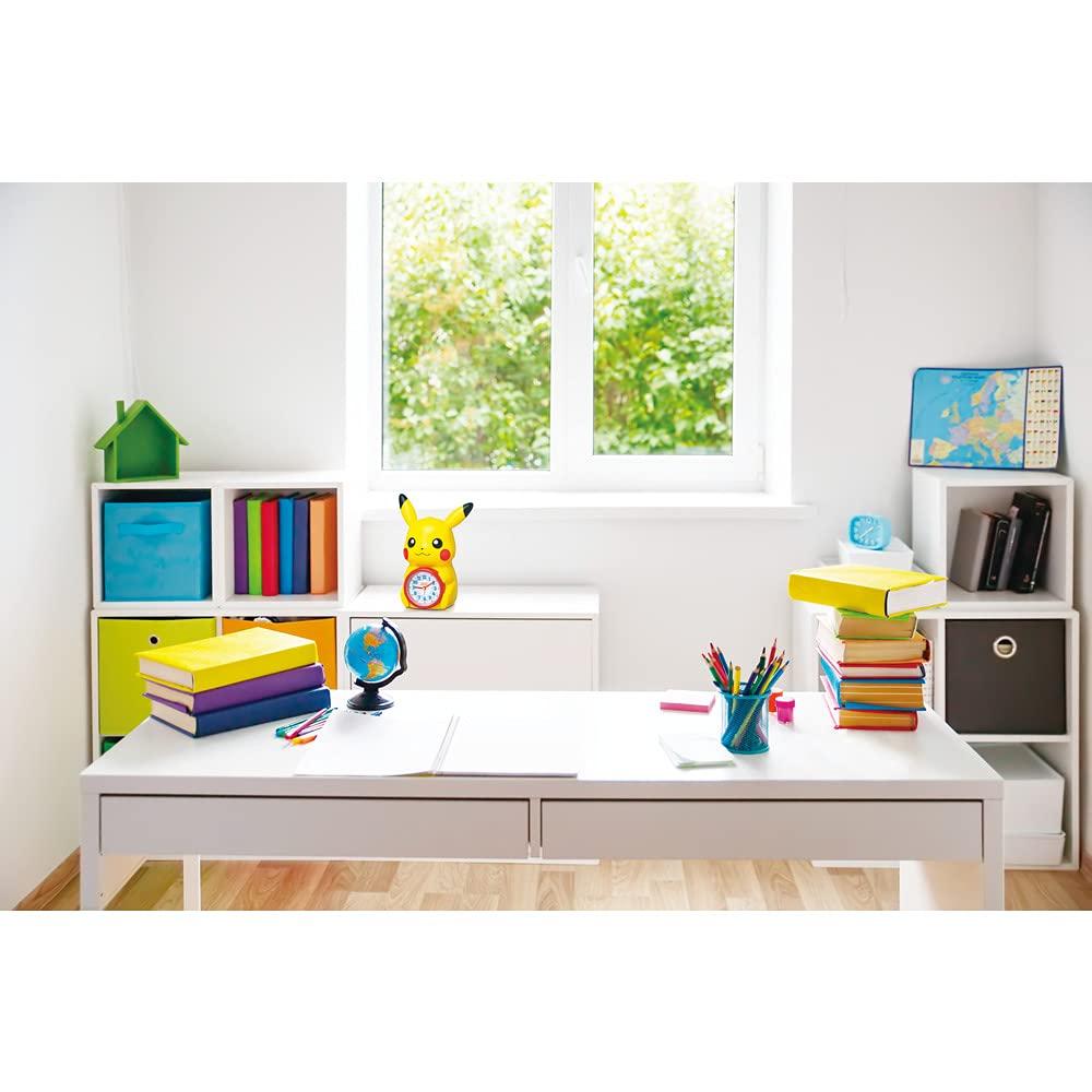Seiko Clock JF384A Alarm Clock, Character Pokémon Pikachu Talking Alarm, 232 x 159 x 121mm