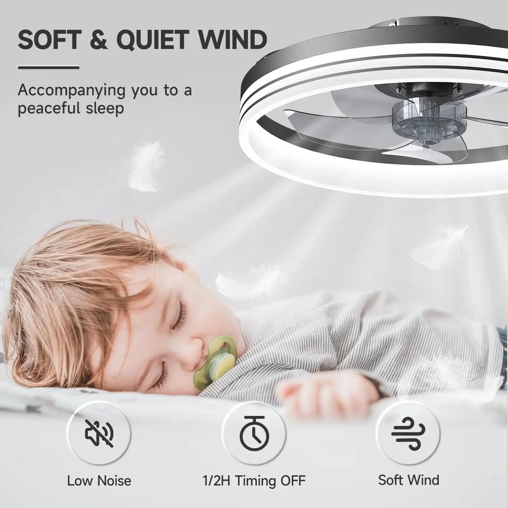 Modern Ceiling Fan Light Lightweight Household Fan Remote Embedded Dimmable LED Ceiling Light Ceiling Fan with Light 110v 220v