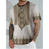 3d Ethnic Clothing Pattern Short-Sleeved Top T-Shirt Fashion Casual Short-Sleeved Shirt