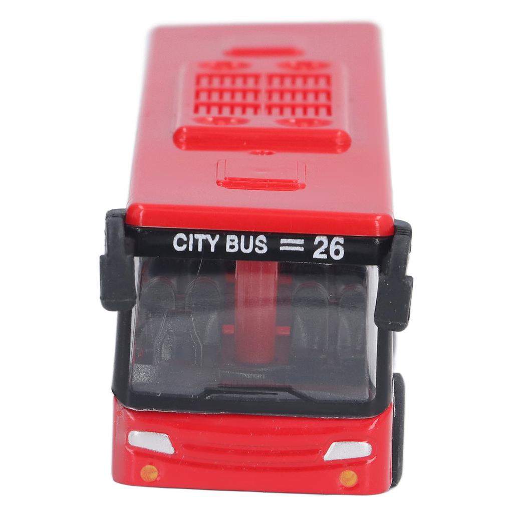 Bus Model Toy Alloy Red Lifelike Vivid Small Portable Bus Model Bus Car Ornament Gift for Above 3