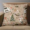 1 Pieces Christmas Pattern Decorative Throw Pillow Cushions Polyester pillowcase, sofa decorative cushion cov Headboard Pillow
