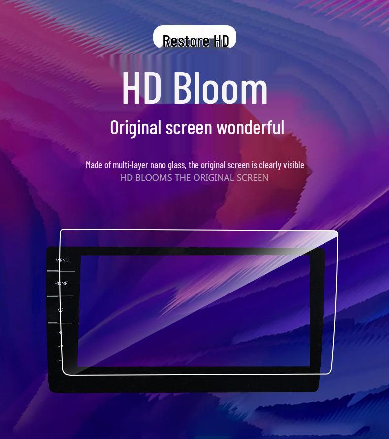 Tempered Glass Screen Protector for Volkswagen B9/B8 Magotan Central Control & Instrument LCD Display.