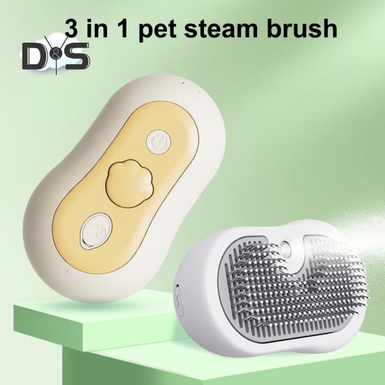 Паровая щетка для кошек, 3 в 1, спрей для ухода за кошкой, паровая массажная расческа для кошек и собак