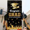Black Gold Graduates Theme Background Congrats Grad Happy Graduation Banner  Adults Kids