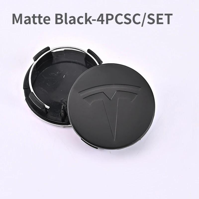 4pcs 56mm for Tesla Car Center Hub Caps Wheel Covers Model 3 Y S X Roadster P75D P85D P90D P100D Badge Exterior Accessorie