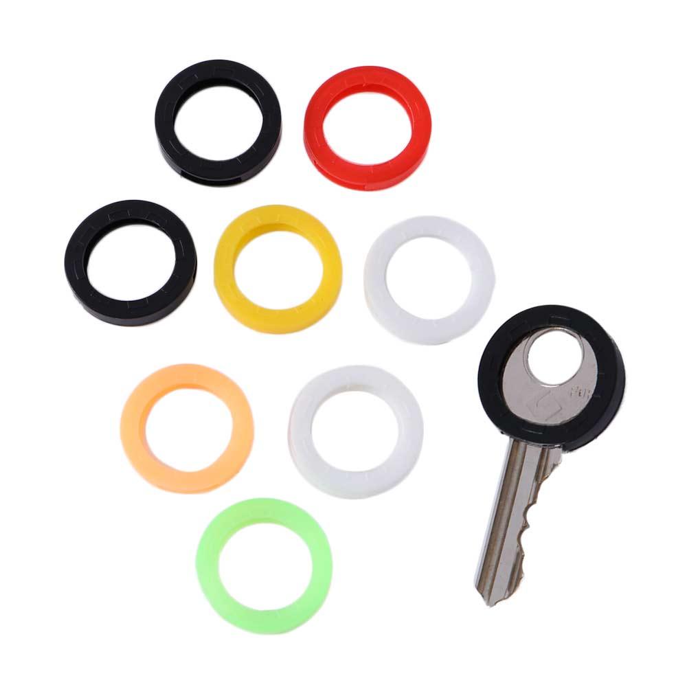 8pcs Hollow 8pcs Home Round 24mm*4mm Silicone Keyring Keys Cap Key Covers