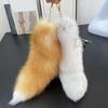 Faux Raccoon Tail Keychain Soft Artificial Fur Tail Tail Pendant Decorative Raccoon Keychain Keyring Backpack Ornament Bag