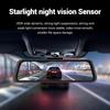 4K WiFi зеркало видеорегистратор, зеркало заднего вида спереди и сзади WDR автомобильная камера с 10-дюймовым сенсорным экраном IPS, приложение, ночное видение, помощь при парковке