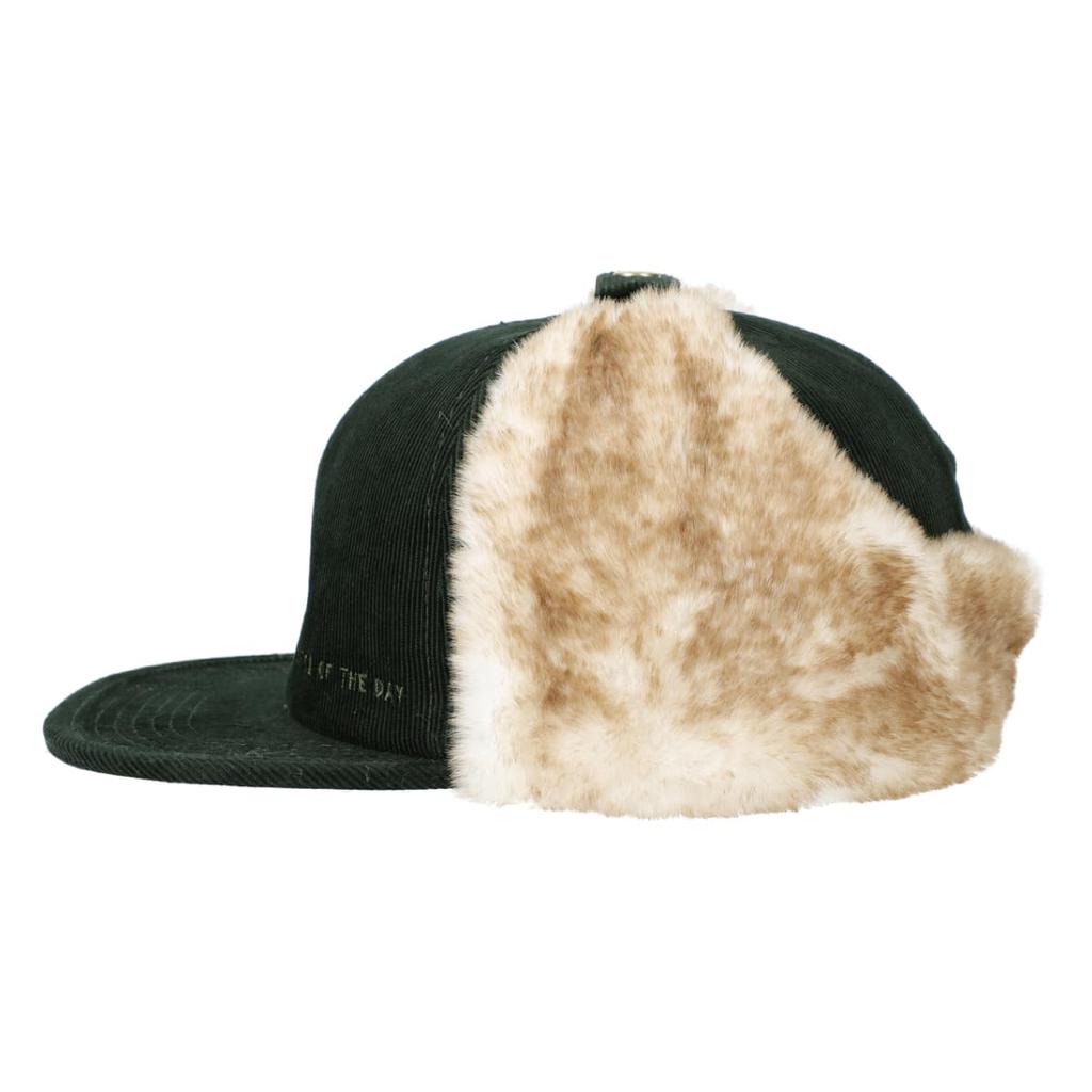 Basic Enchi Corduroy Flap Pilot Cap with Flap Earmuffs and One Size Fits Black Cap, Fur, 2-Way Hat, All, Men's, Women's,