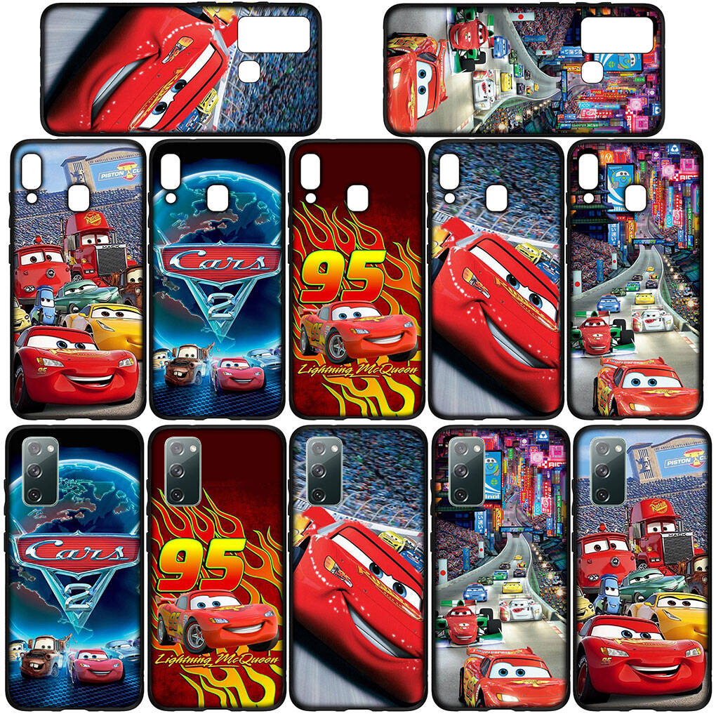 Для Samsung Galaxy S25 S24 S23 S22 Ultra FE Plus A17 A37 A57 A56 A55 A06 A16 A15 A36 A26 A35 A05 A54 A34 Чехол Милые Машинки Молния МакКуин 95 Обложка
