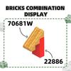 57 шт./лот 70681W 73682W Прямая плитка с 2 точками Строительные кубики Аксессуары для дворца Moc Работает с featuring Brick Детские игрушки Идея для подарка