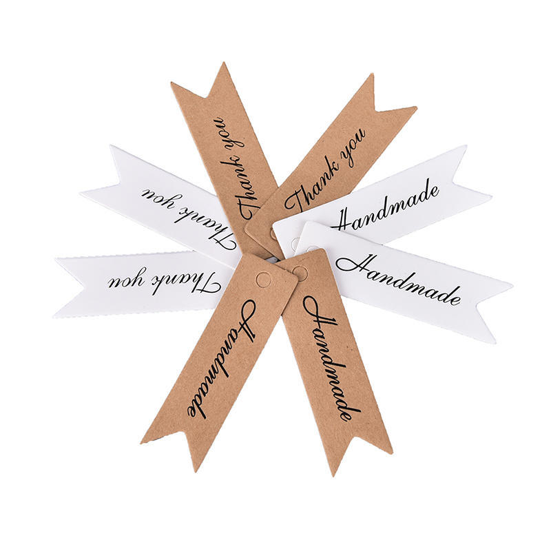 100 винтажных бирок из крафт-бумаги, подарочные бирки своими руками