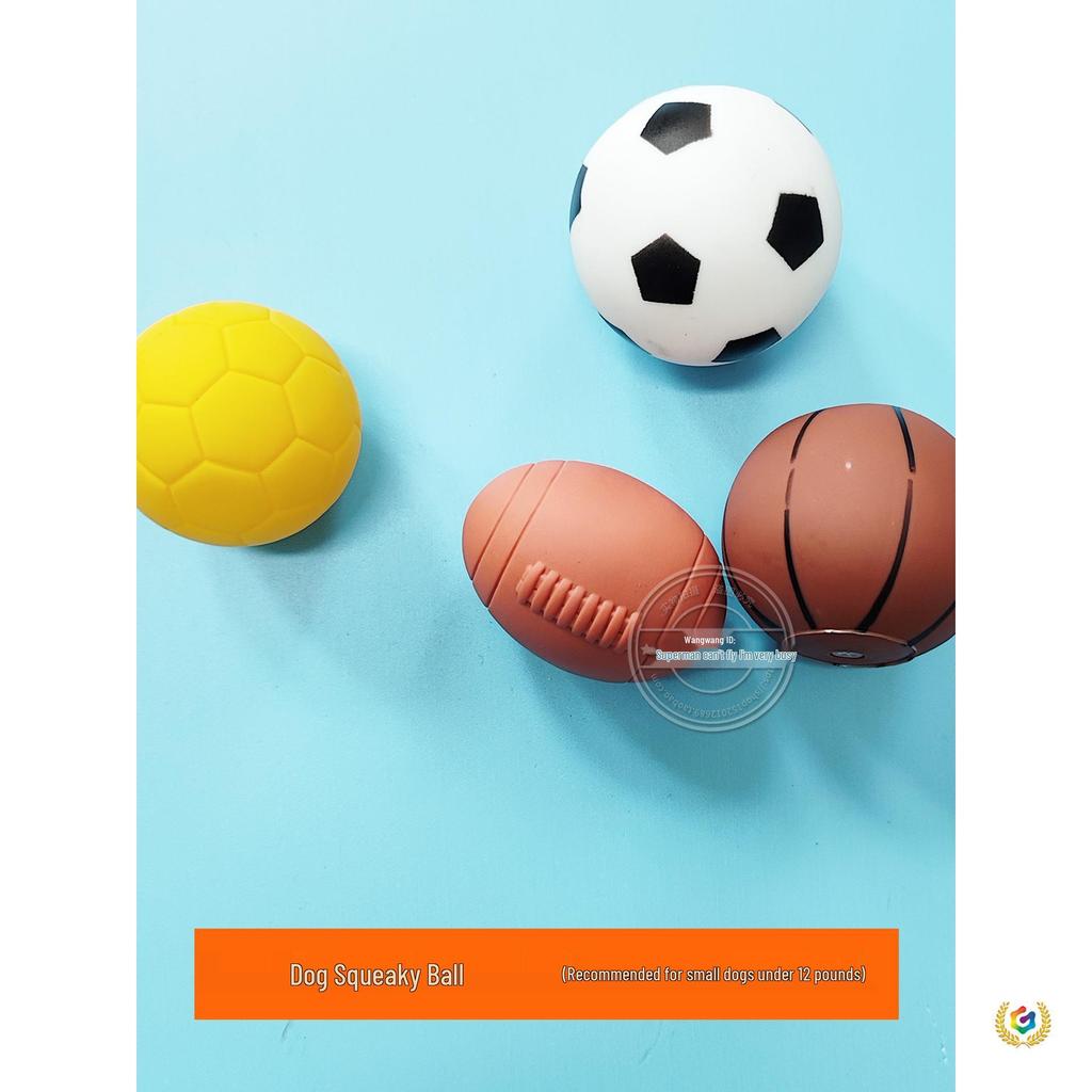 Sounding Football Dog Toy: Bite-Resistant Molar Teething Ball for Small Dogs like Teddy, Bichon Frise, and Pug.