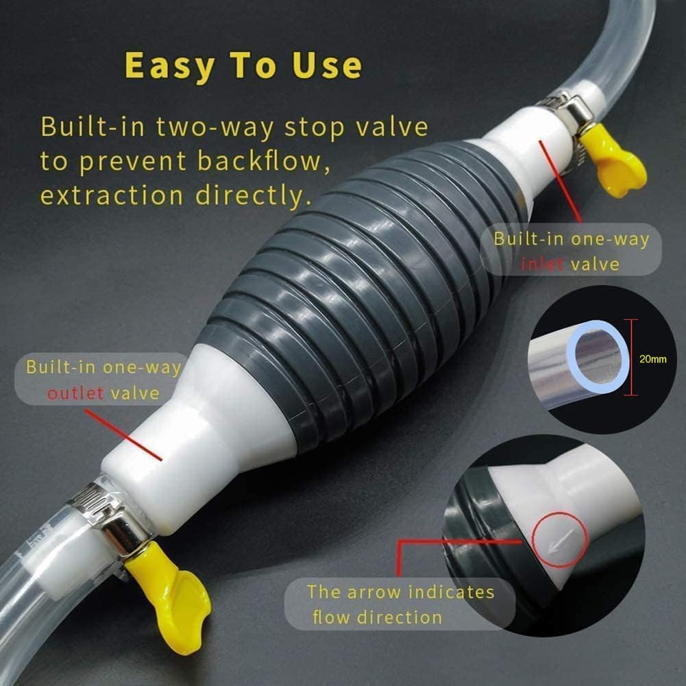 Multifunction Liquid Sucker Pump, Manual Fuel Transfer Pump Gasoline Siphone Hose, Portable Siphon Pump For Gasoline Diesel And Other Liquid Water,