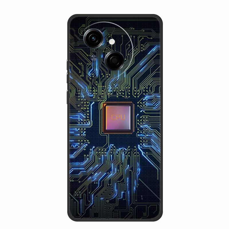 Phone Case For Tecno Spark Go 1 S Back Cover Case 6.67" Black Silicone Soft TPU Coque For Tecno Spark Go 1S Case Go1S Funda Para