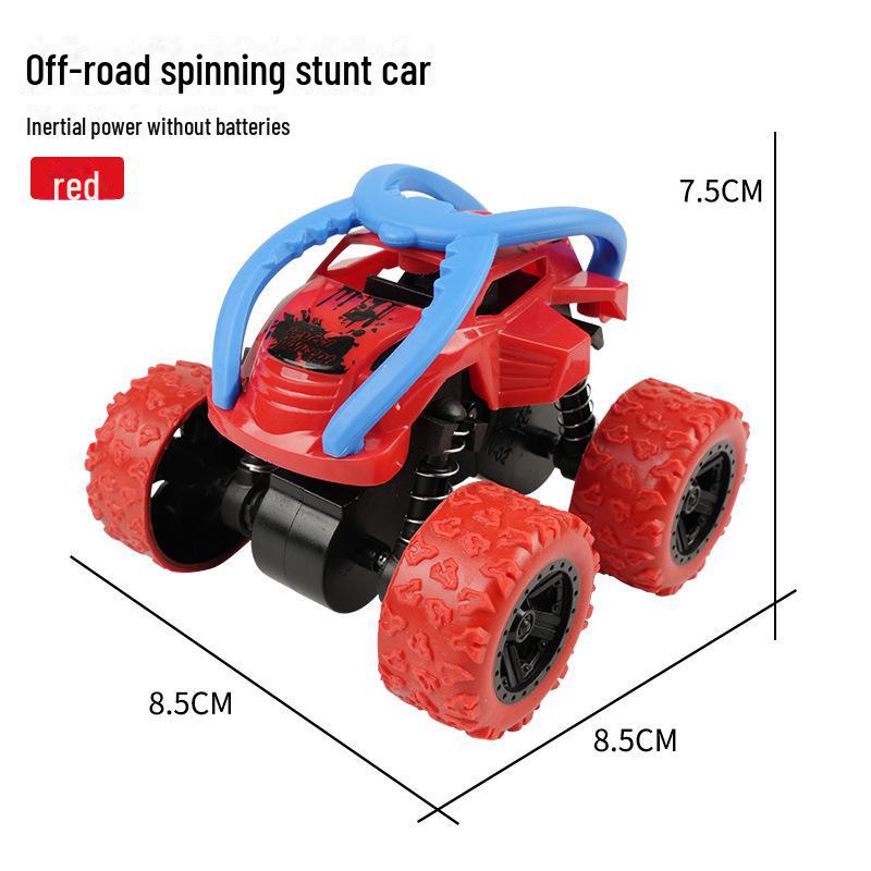 Детская четырехколесная инерционная трюковая машинка - вращающаяся внедорожная модель игрушки