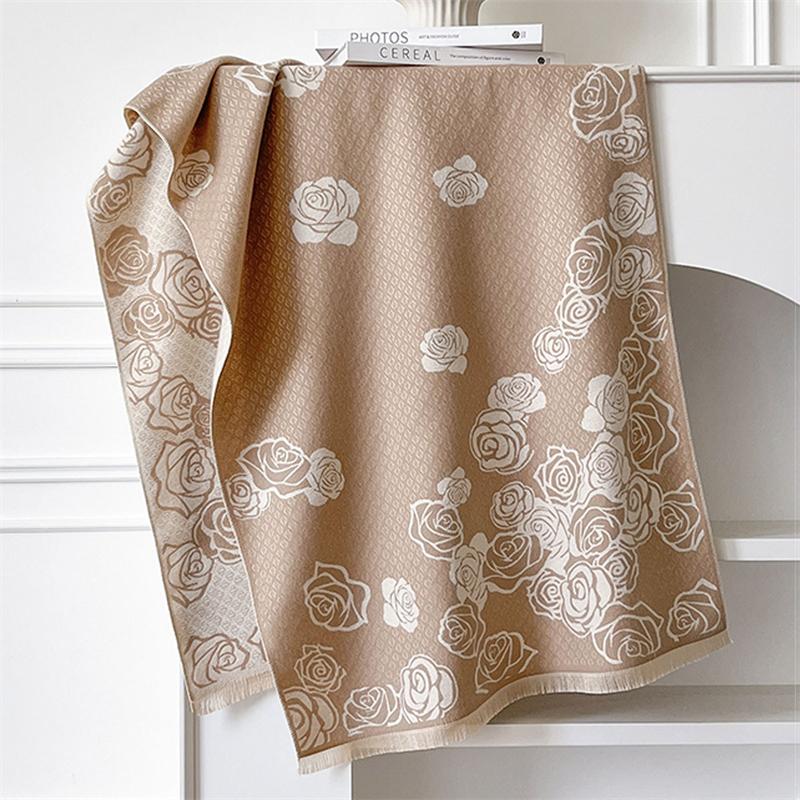 Winter Cashmere Scarf for Women Luxury Warm Shawl Comfortable Windproof Cape Pashmina Handerchief Designer Female Scrarf