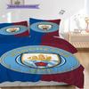 Manchester City Football Club Emblem Bedding (1 * duvet cover + 2 * pillowcase, without core) 2DFlat Bedding set Duvet cover and pillowcase