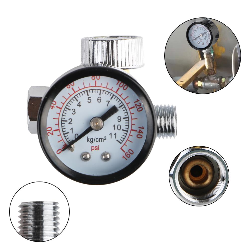 С манометром и клапаном реле давления, регулируемый 1/4 "регулятор воздуха для краскопульта, клапан управления потоком воздуха, пневматические детали