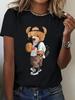 Хип-хоп футболка с принтом милого медведя каваии, футболка с коротким рукавом и круглым вырезом, повседневный топ для лета и весны, женская одежда, топ, футболка