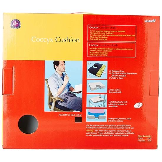 Flamingo Soft Coccyx Memory Foam Soft Seat Cushion for Sciatica, Tailbone, Coccyx, Back Pain Relief and Orthopedic Cushion (Universal)