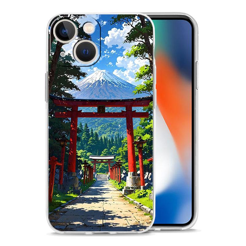 Чехол для iPhone 17 Чехлы iPhone Air 16 15 12 13 14 Pro Max 7 8 Plus 16Pro iPhone11 Обложка Пейзаж Природа Японии