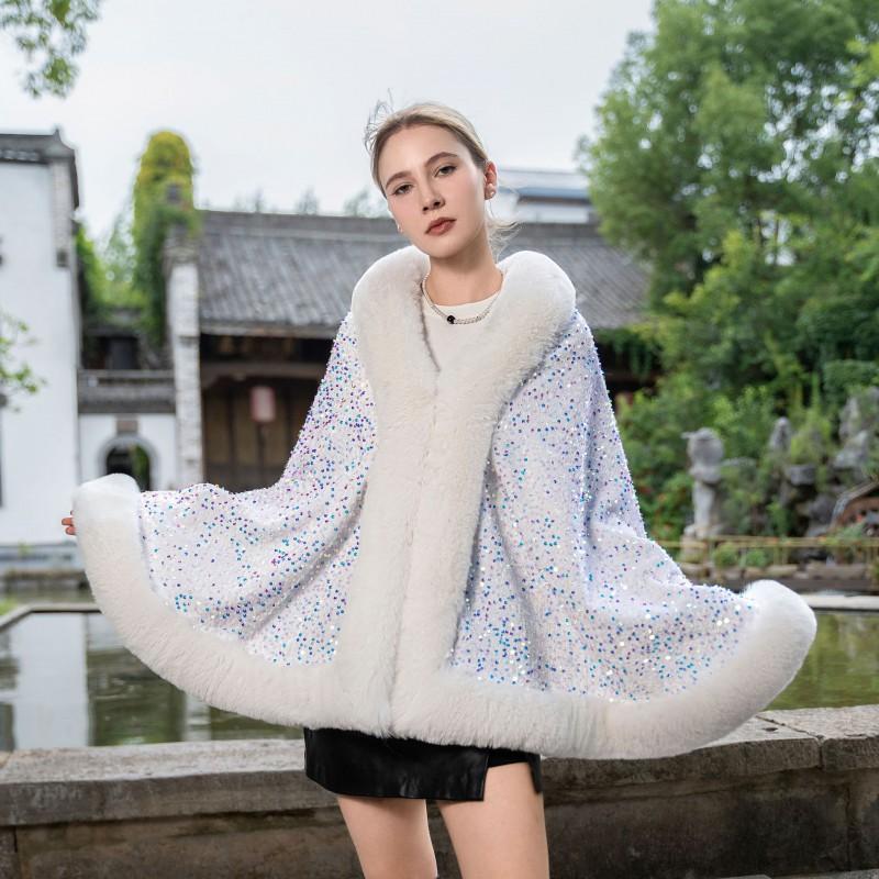 Womens Knit Oversized Cape Shawl Warm Thick Winter Wrap Coat Elegant Solid Color