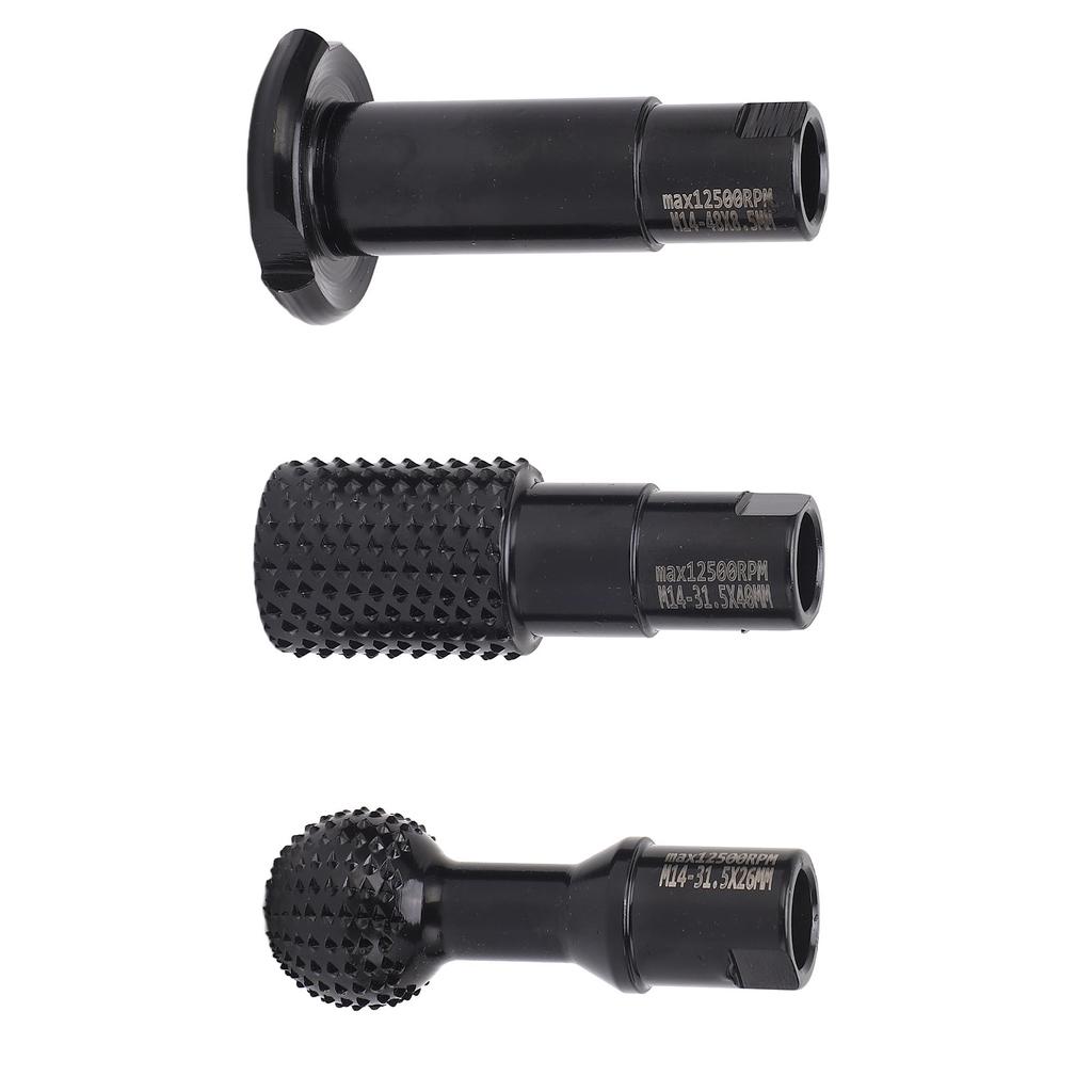 3Pcs Rotary Burr Set M14 Rotary File Wood Carving Burrs for 115 125 Type Angle Grinder