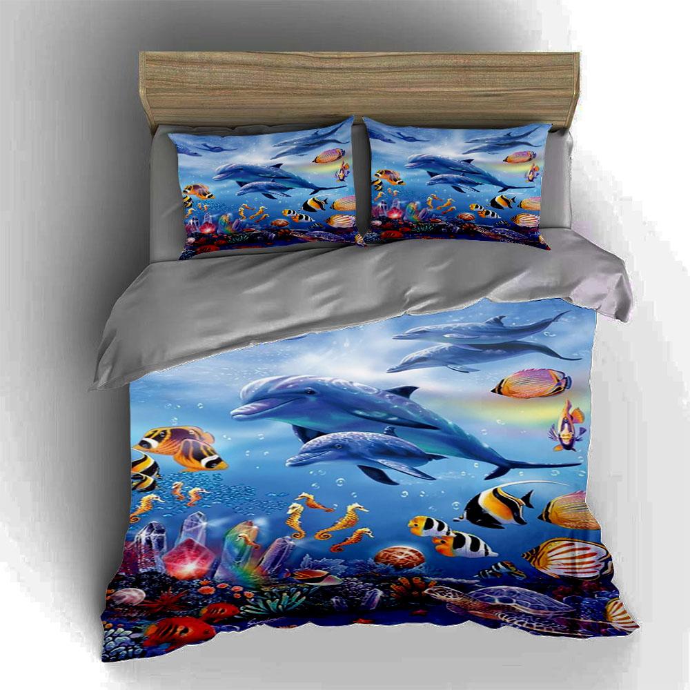 Underwater marine life. Bedding Duvet cover sets Duvet covers Pillowcases gifts (1 * Duvet Cover 2 * Pillowcases, without duvet insert)